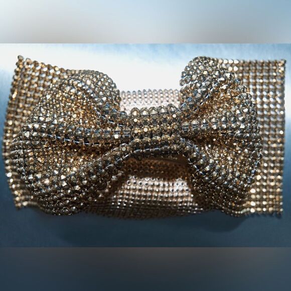 ZARA MINI BOW GOLDEN BAG - Picture 5 of 10